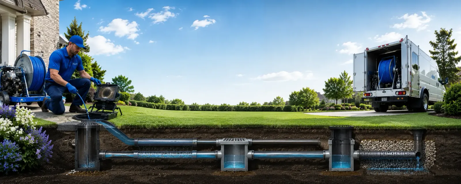 Outdoor drain cleaning information for Clements, CA